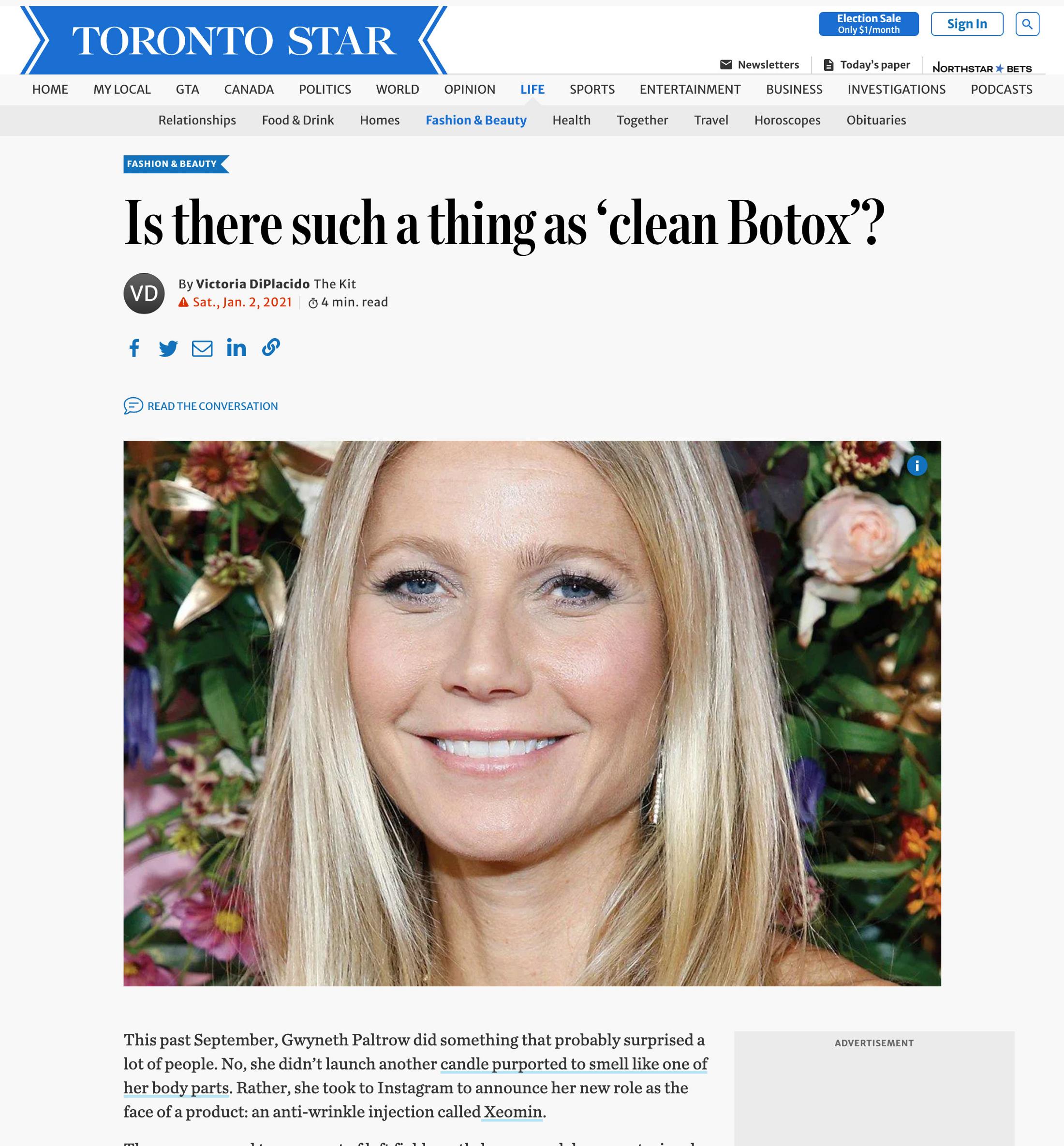 Is there such a thing as clean botox toronto star blog